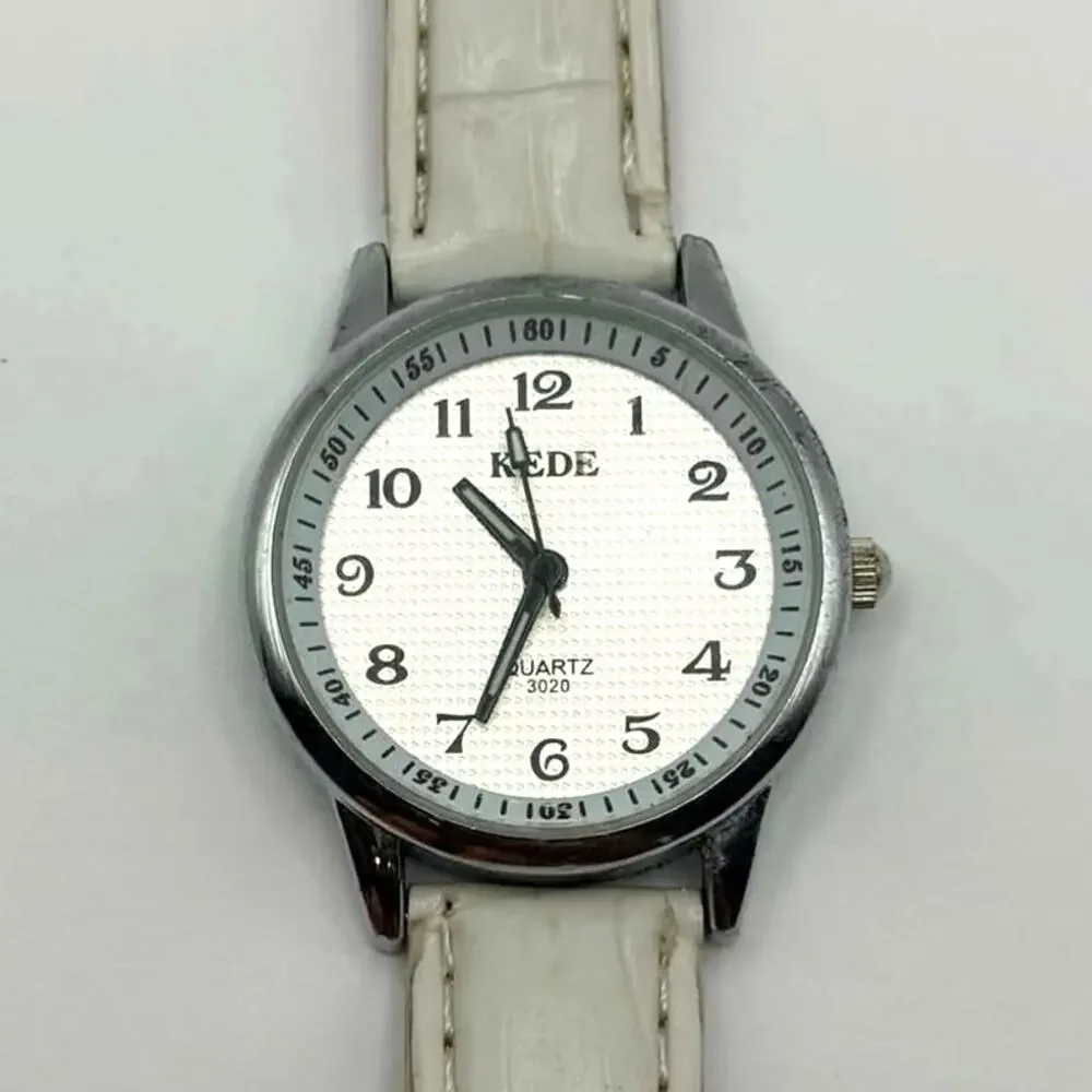 Silver & White Kede Watch